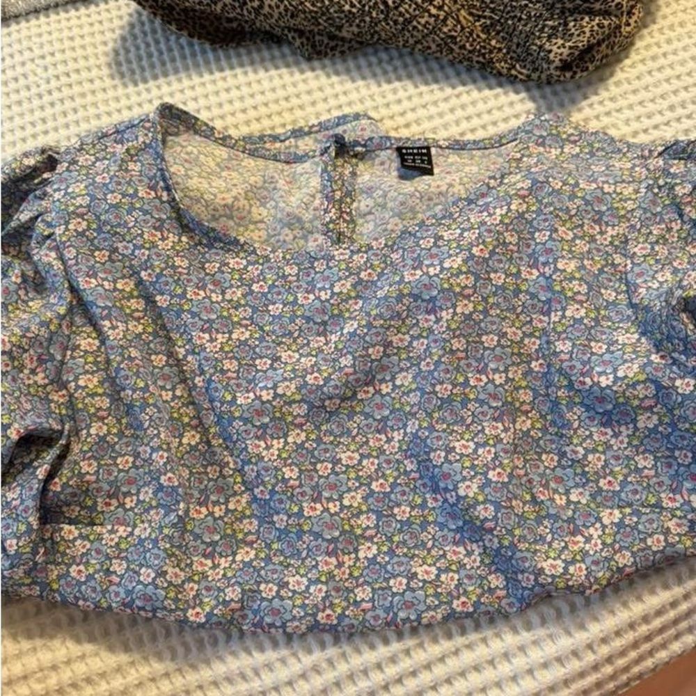 Blue Floral Blouse